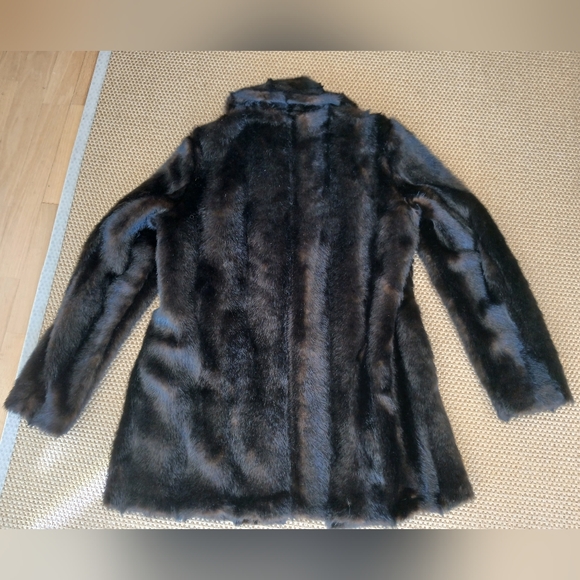 Zara faux fur mink black brown jacket/ coat - Picture 2 of 8